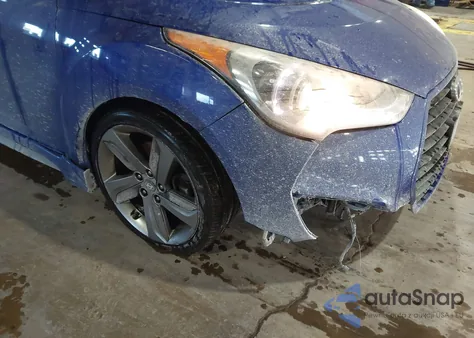 2014 Hyundai Veloster Turbo W/Black из США, поврежденный, VIN KMHTC6AEXEU183517